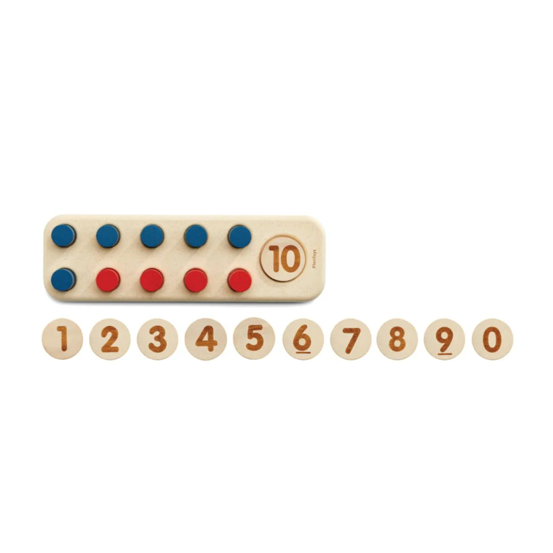 Wooden Ten Frame - Units and Numbers