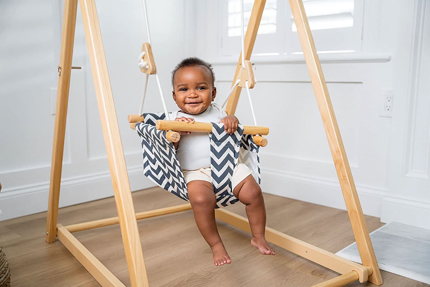 Furniture: Spruce | Foldable Baby Swing - Blue Wave