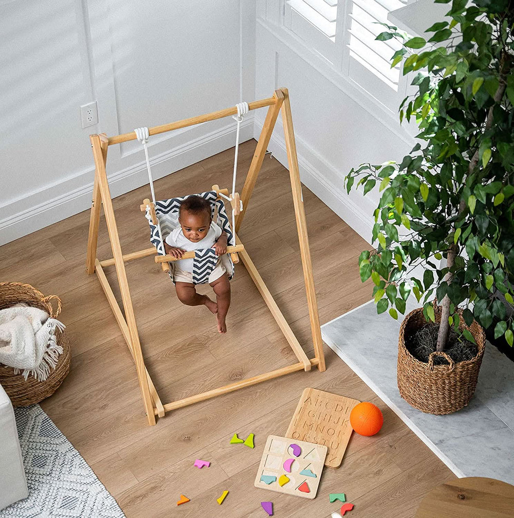 Furniture: Spruce | Foldable Baby Swing - Blue Wave