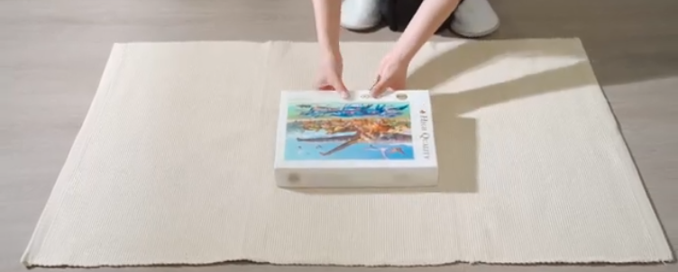 Cotton Rug Natural: Montessori Work Mat
