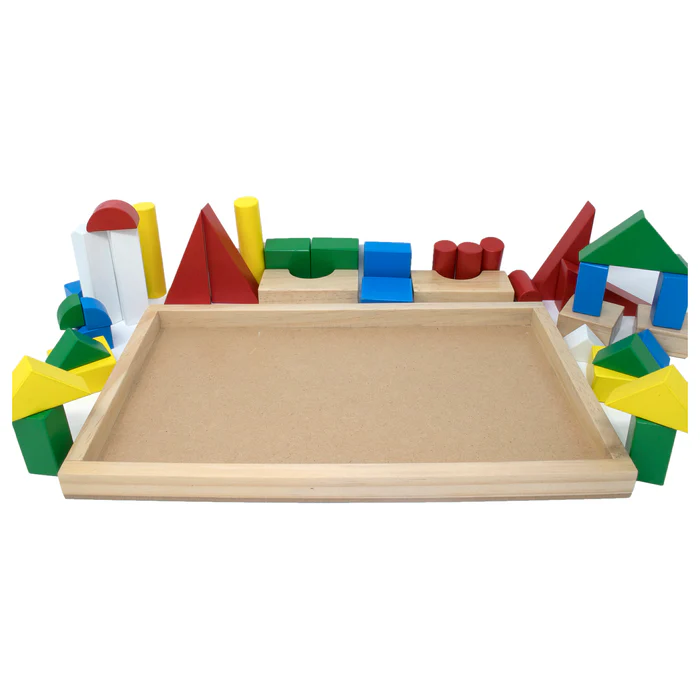 Building Blocks with Wooden Box