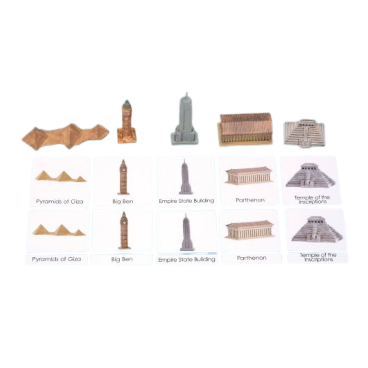 Around the World Landmarks Replicas Set 1 & Laminated 3-Part Cards
