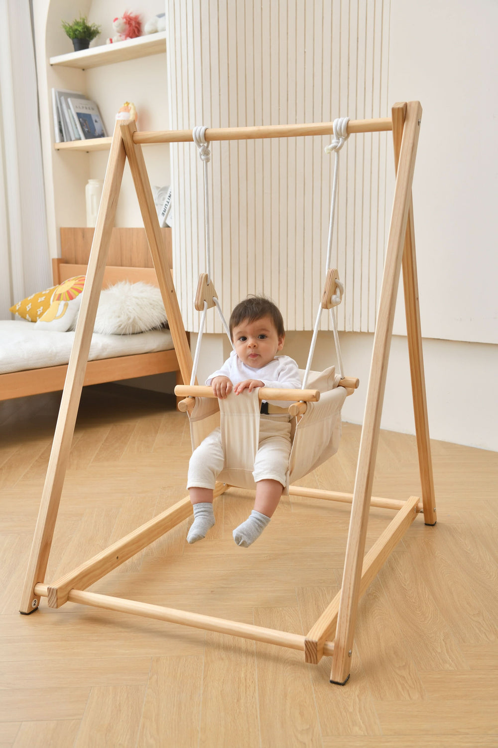 Furniture: Spruce | Foldable Baby Swing - Blue Wave