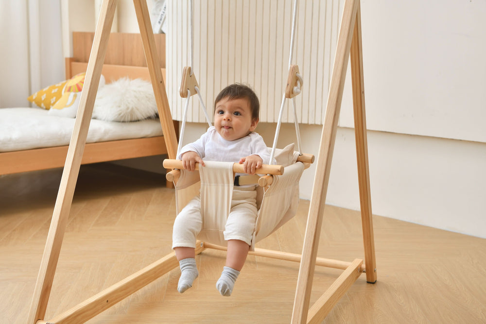 Furniture: Spruce | Foldable Baby Swing - Blue Wave