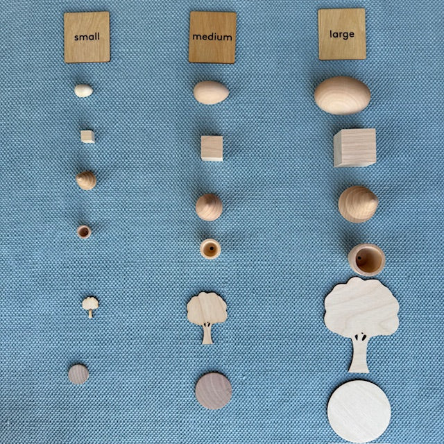 Small Medium Large All Wooden Set