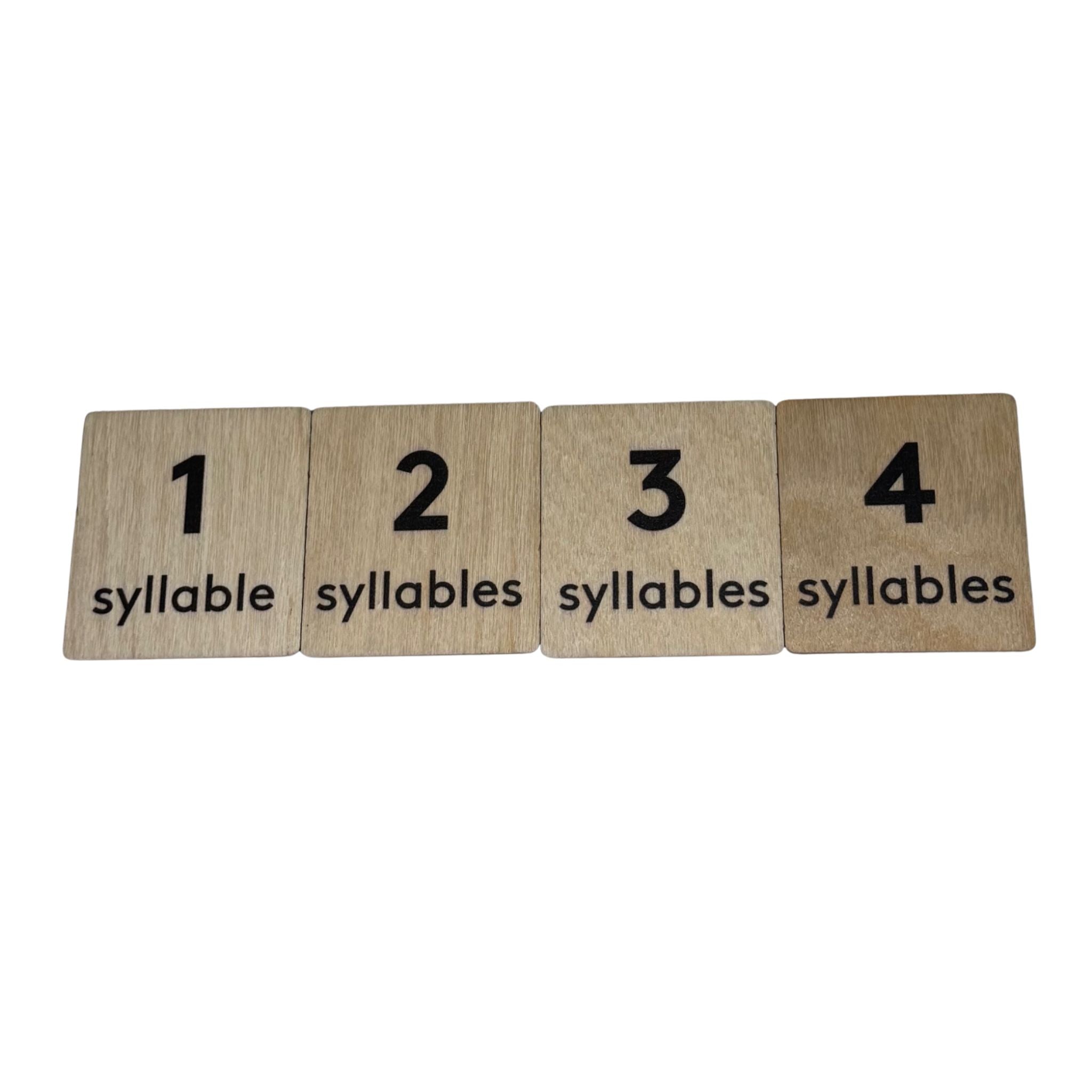 Bag Full of Objects: Syllable Count with Wooden Labels
