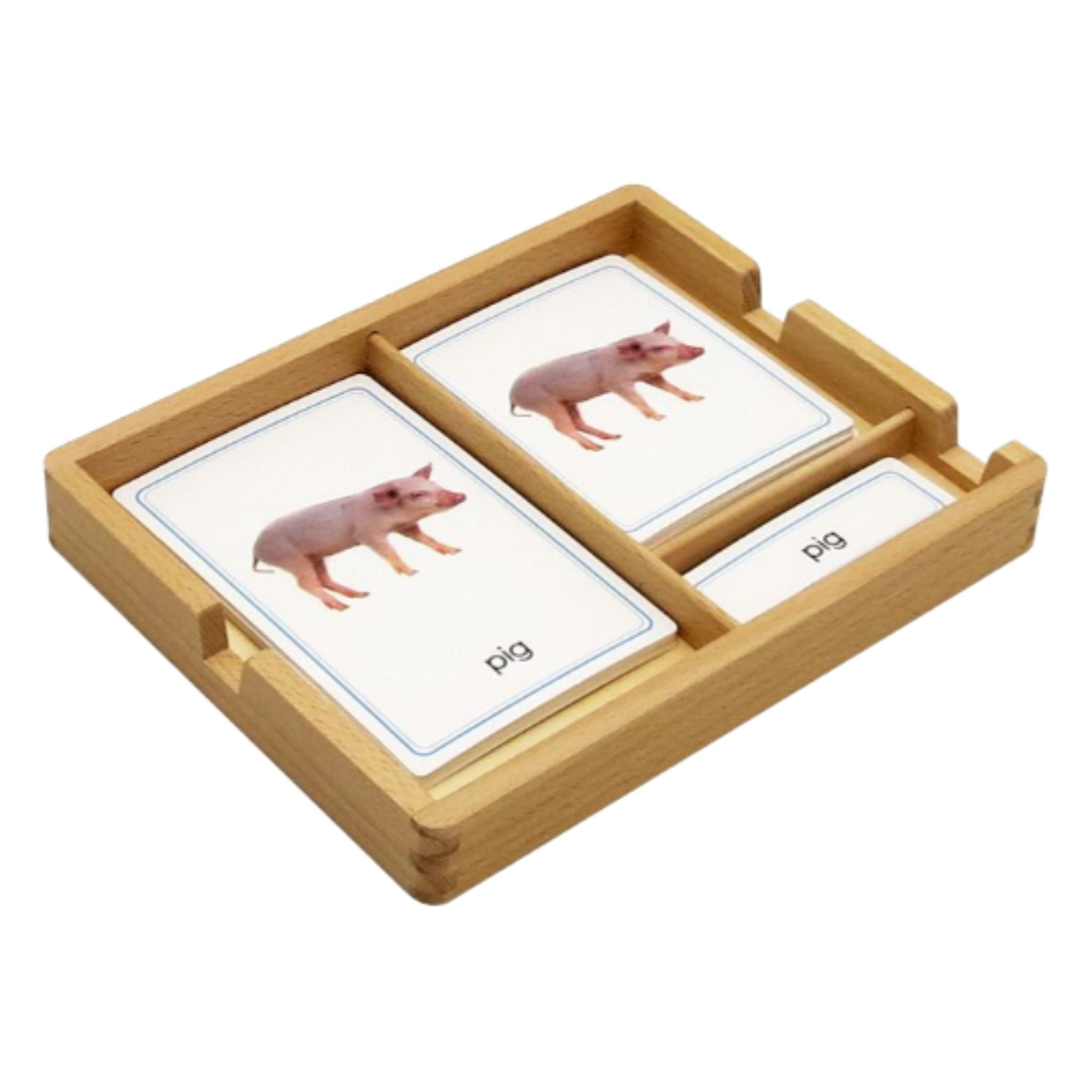 Trays: Three Part Wood Small Stacking