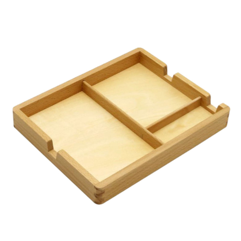 Trays: Three Part Wood Small Stacking