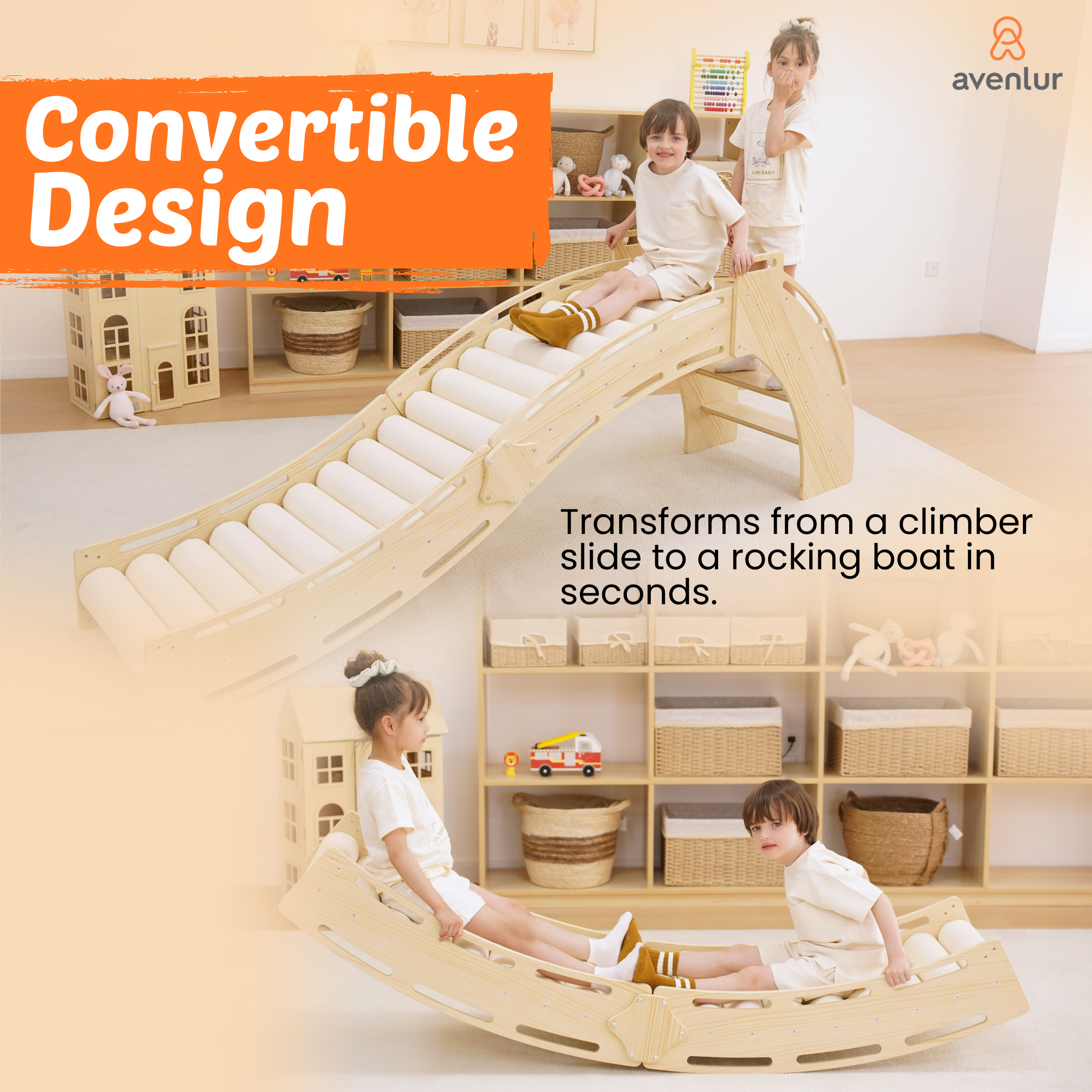 Furniture: Sensory Roller Slide & Rocker Combo