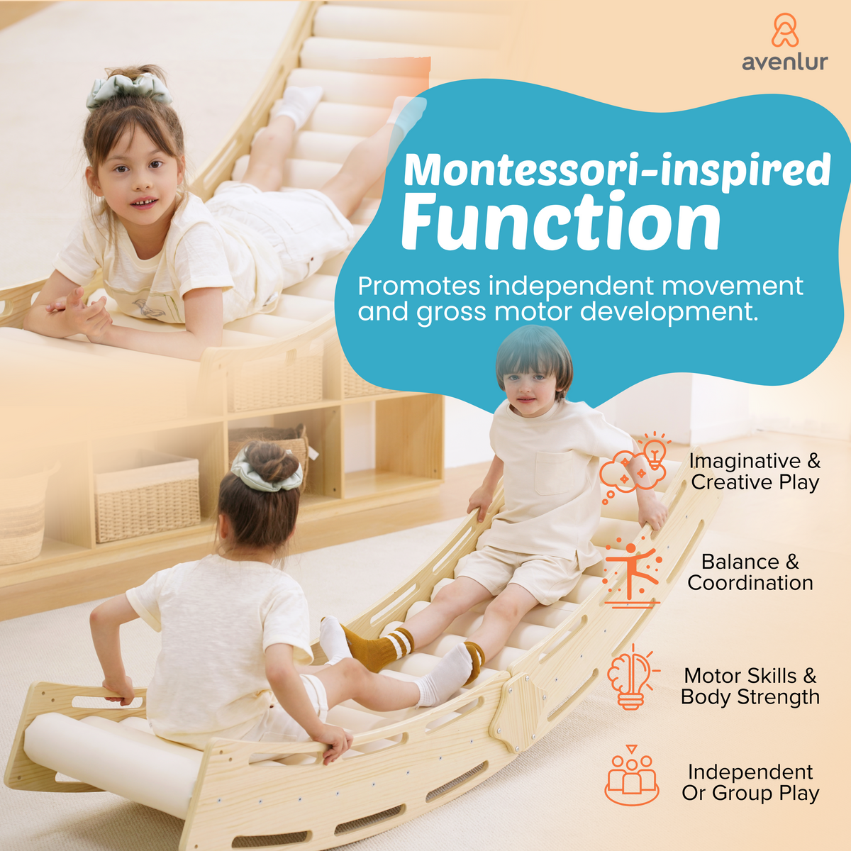 Furniture: Sensory Roller Slide & Rocker Combo