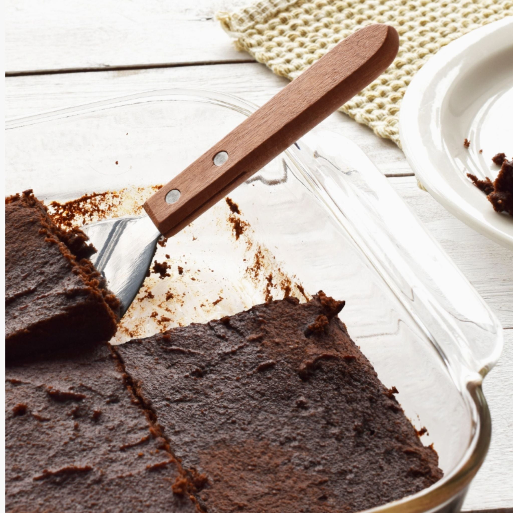 Metal Lift & Serve Spatula w/ Wood Handle
