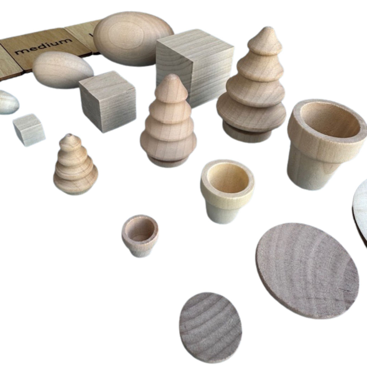 Small Medium Large All Wooden Set