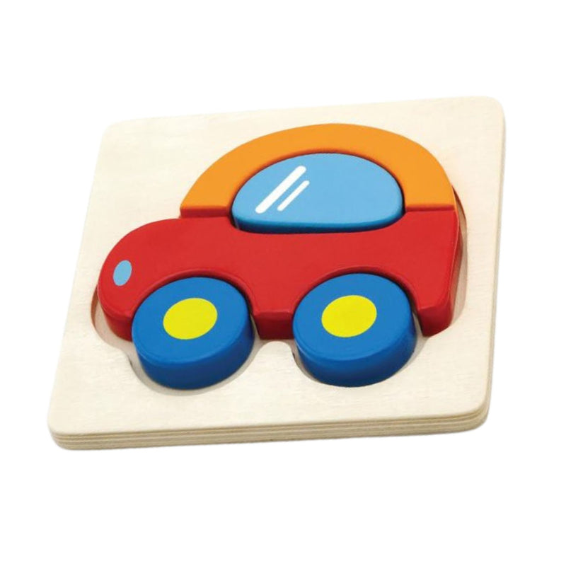 First Block Chunky Car Wood Tray Puzzle