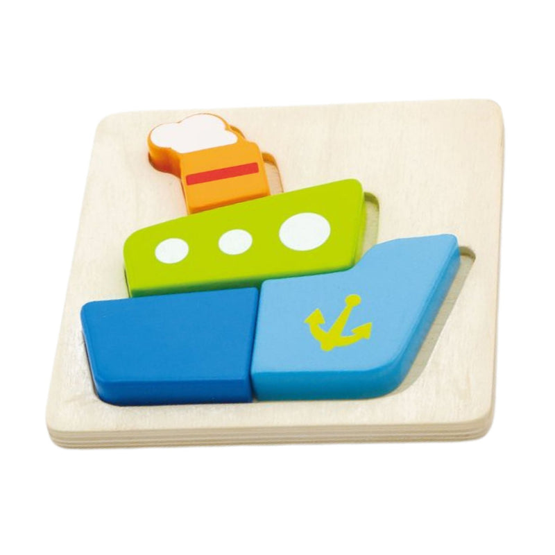 First Block Chunky Ship Wood Tray Puzzle