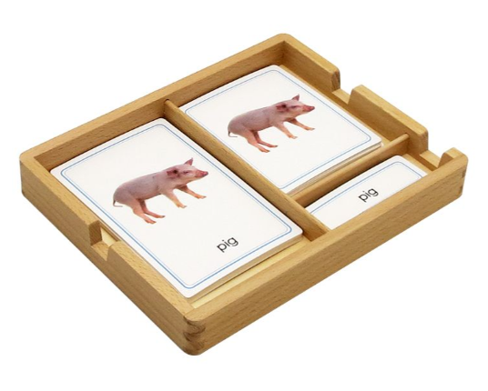 Trays: Three Part Wood Small Stacking