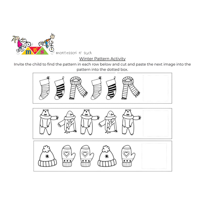 Winter Pattern Cut and Paste