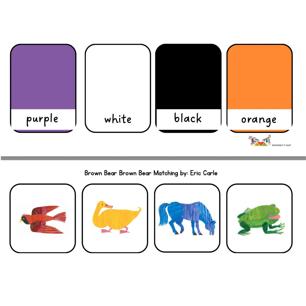 Brown Bear Brown Bear Color Match and Sequence Activity