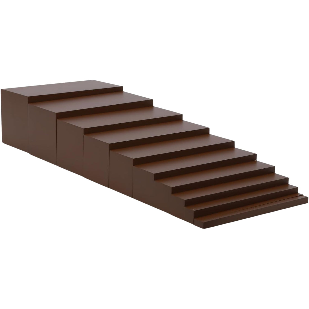 Brown Stair – Set of 10 Wooden Prisms