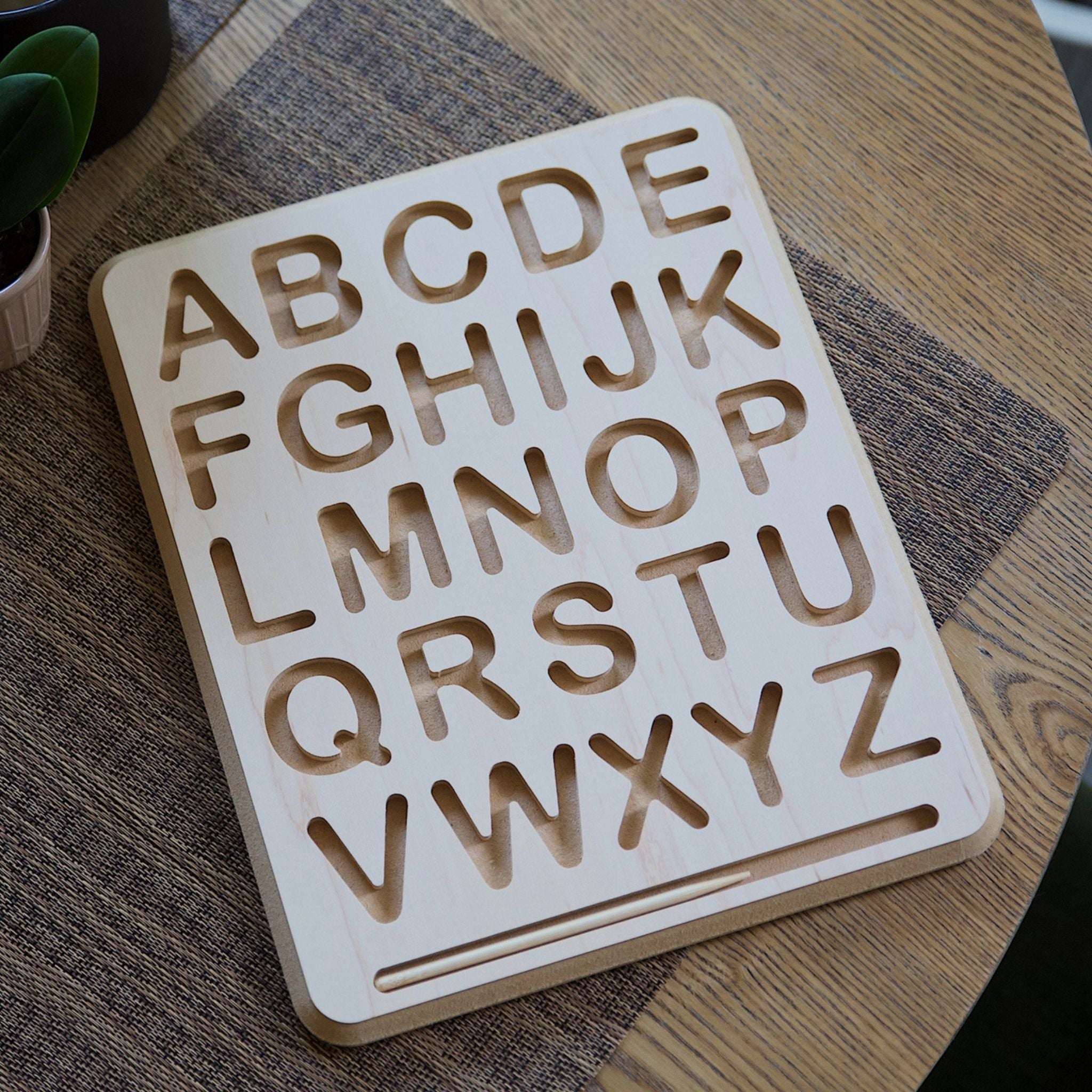 Wooden Alphabet Tracing Boards w/ Stylus