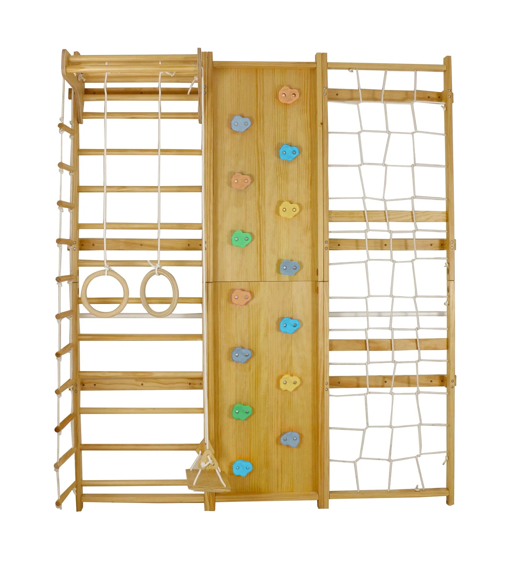 Furniture: Walnut | Swedish Ladder Jungle Gym - 79" Height - Wall Mounted