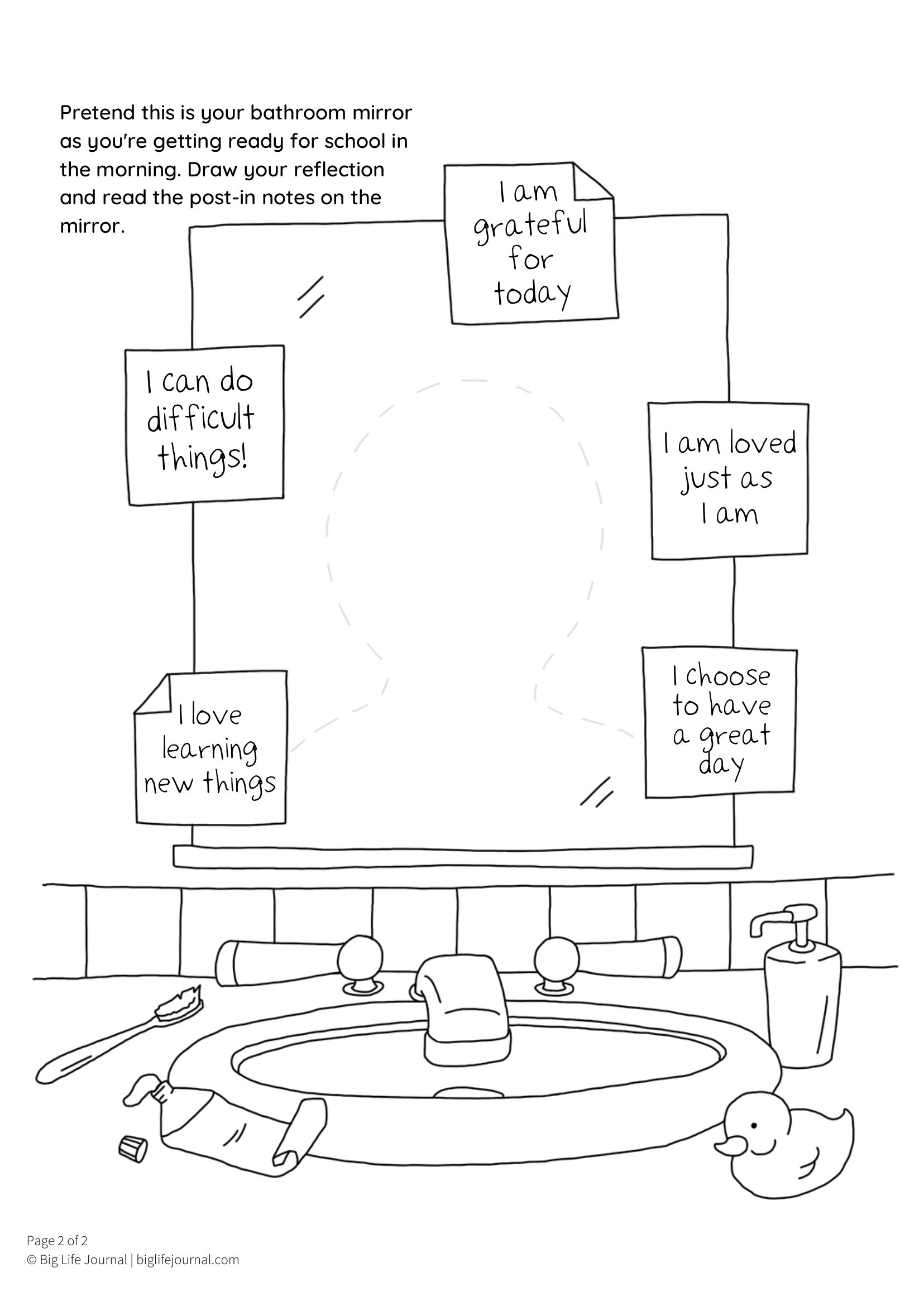 Big Life Journal Free Printables: When I Feel Worried About School