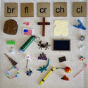 Bag Full of Blends & Digraphs Objects Kit (br,ch,cl,cr,fl)-With Wooden Tiles