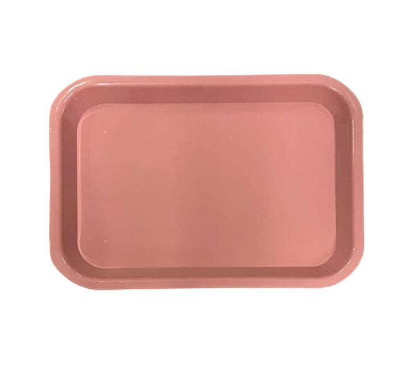 Tray: Medium Plastic Colored Rectangular