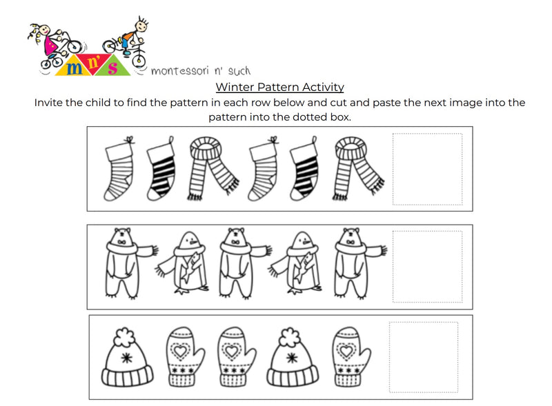 Winter Pattern Cut and Paste