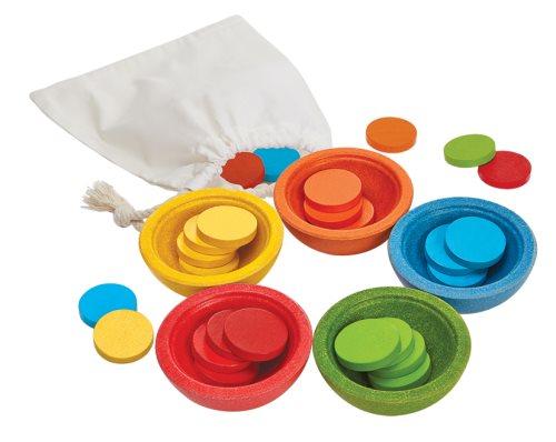 Rainbow Color, Match & Count Wooden Sorting
