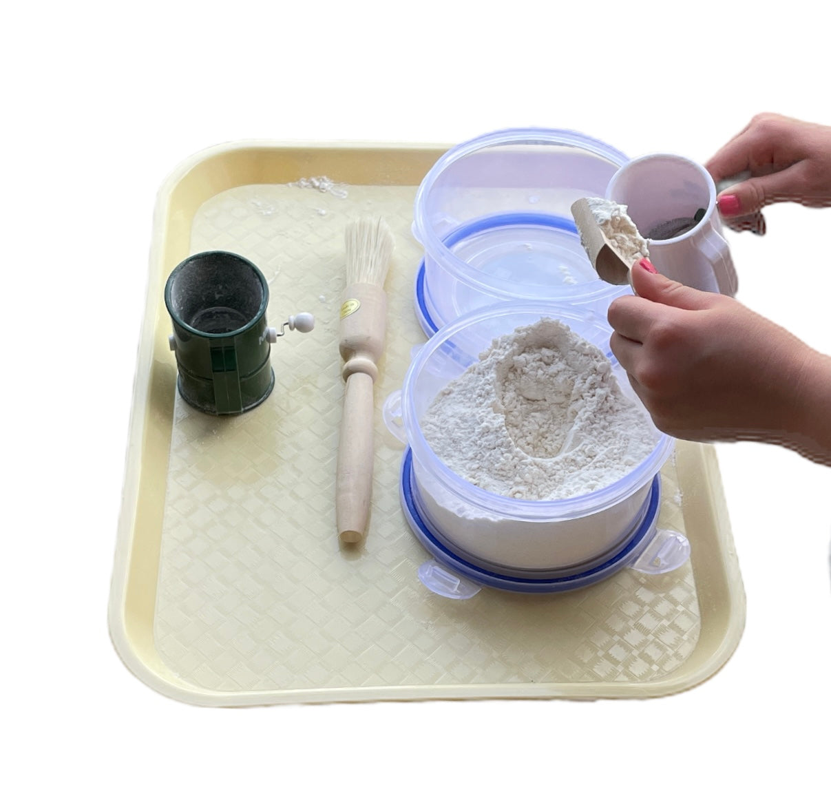 Activity Food: Mini Flour Sifting | Montessori-n-Such