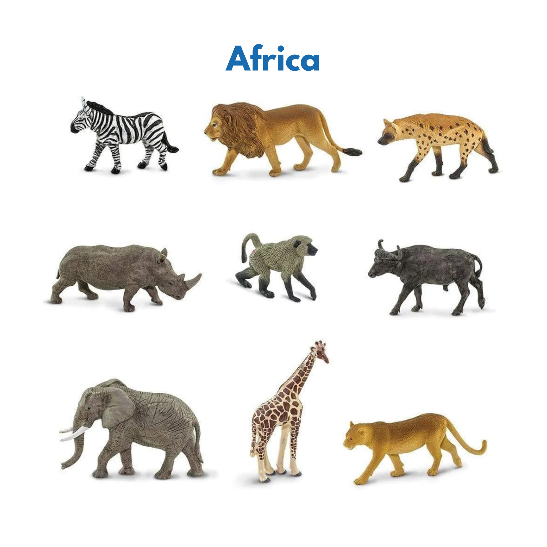 Continent Animal Miniatures: All 8 Sets (Includes Antarctica, Polar/Arctic)