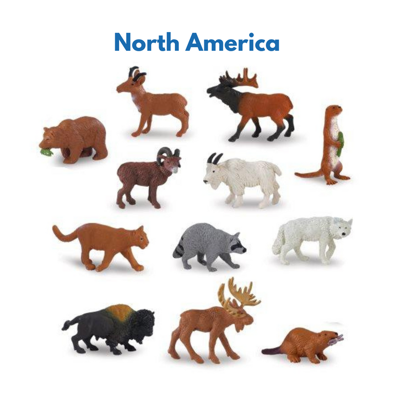Continent Animal Miniatures: All 8 Sets (Includes Antarctica, Polar/Arctic)