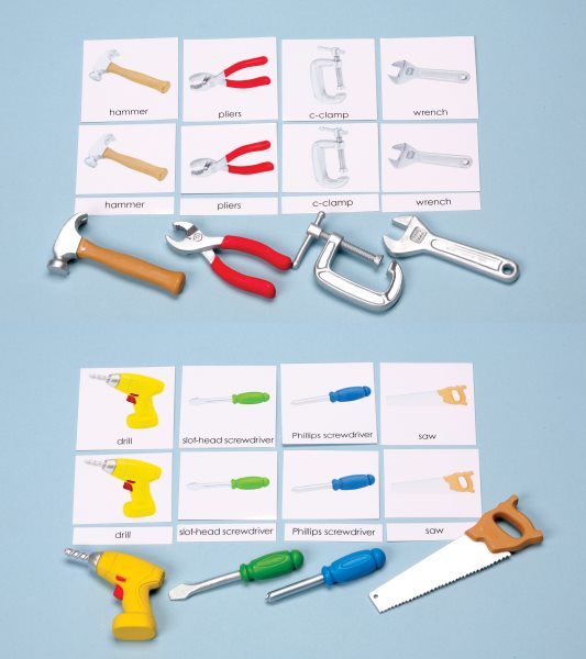 Tools Miniatures & Laminated 3-Part Laminated Cards
