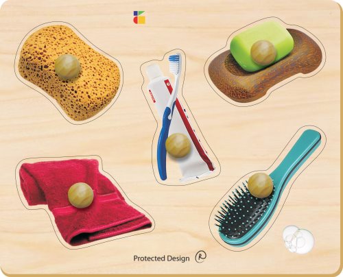 Toddler Puzzle: Everyday Items Real Life Photos - Bath