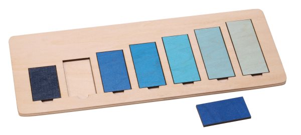 Arranging Short to Tall Wood Puzzle