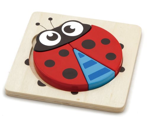First Block Chunky Ladybug Wood Tray Puzzle
