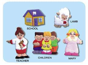 3-D Felt Mary Had a Little Lamb Finger Puppet Storytelling Set