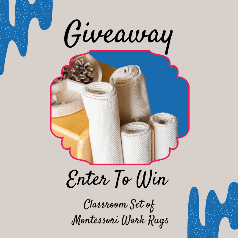 Classroom Set of Montessori Work Rug Giveaway!