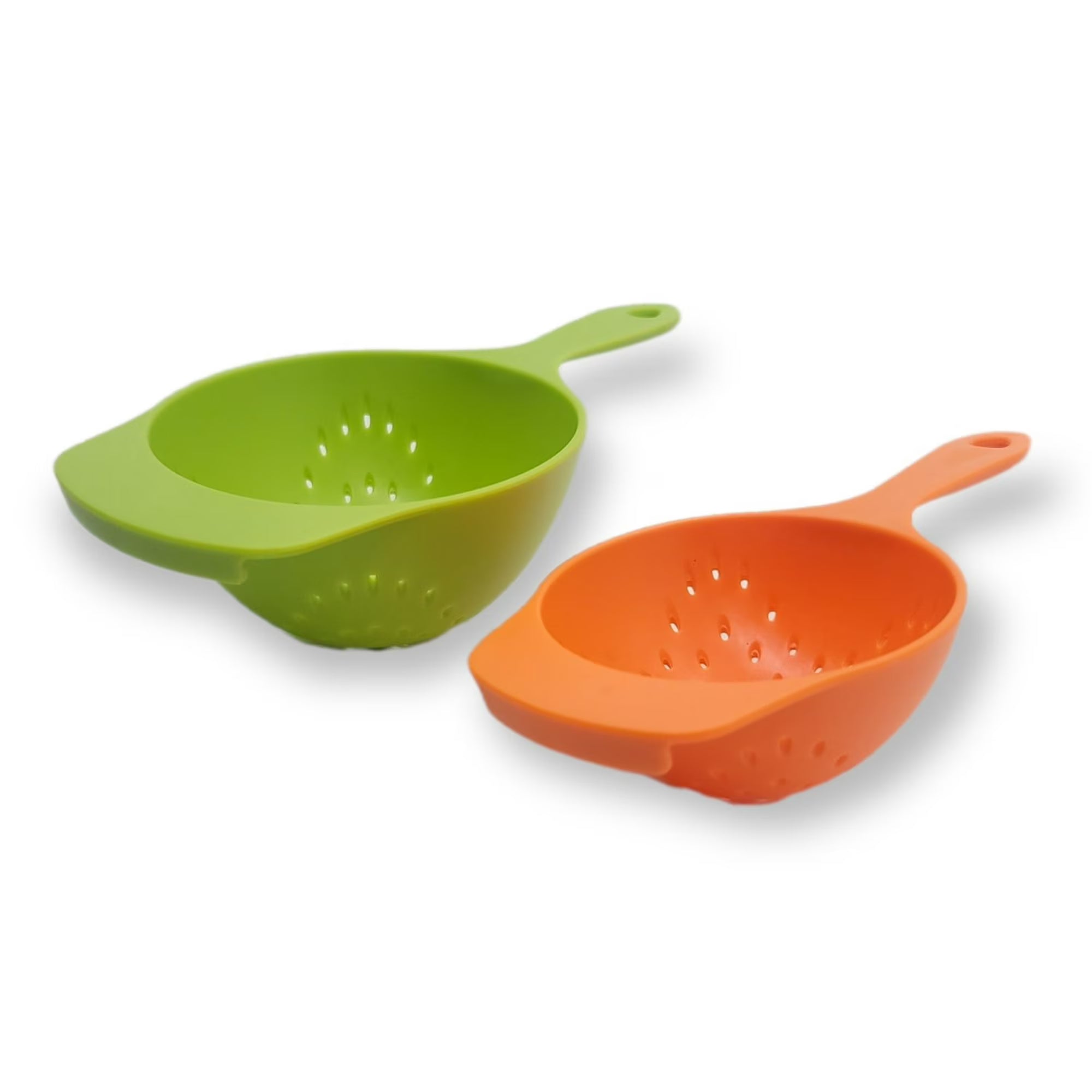 Food & Transfer Mini Colander/Scoop with Handles Set/2