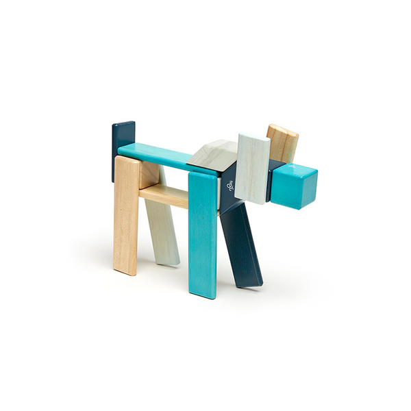 24-Piece Set Magnetic Wooden Blocks