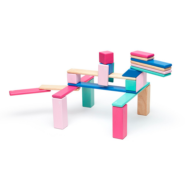 24-Piece Set Magnetic Wooden Blocks