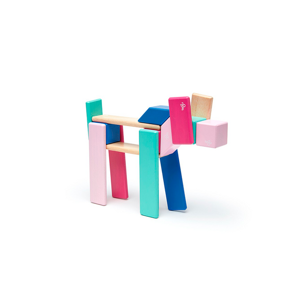24-Piece Set Magnetic Wooden Blocks