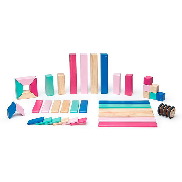 42-Piece Set Magnetic Wooden Blocks