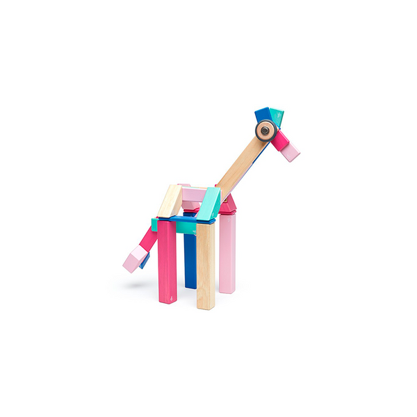 42-Piece Set Magnetic Wooden Blocks