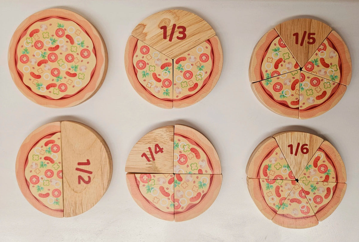 Wooden Pizza Fraction Learning Kit