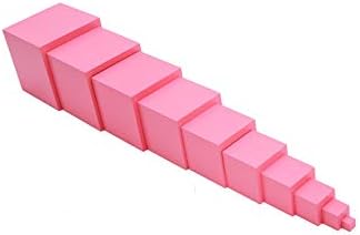 Pink Tower – 10-Piece Solid Wood Sensorial Set