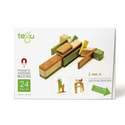 24-Piece Set Magnetic Wooden Blocks