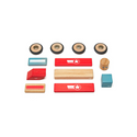 Daredevil Magnetic Wooden Blocks; Stunt Team, 12 pieces