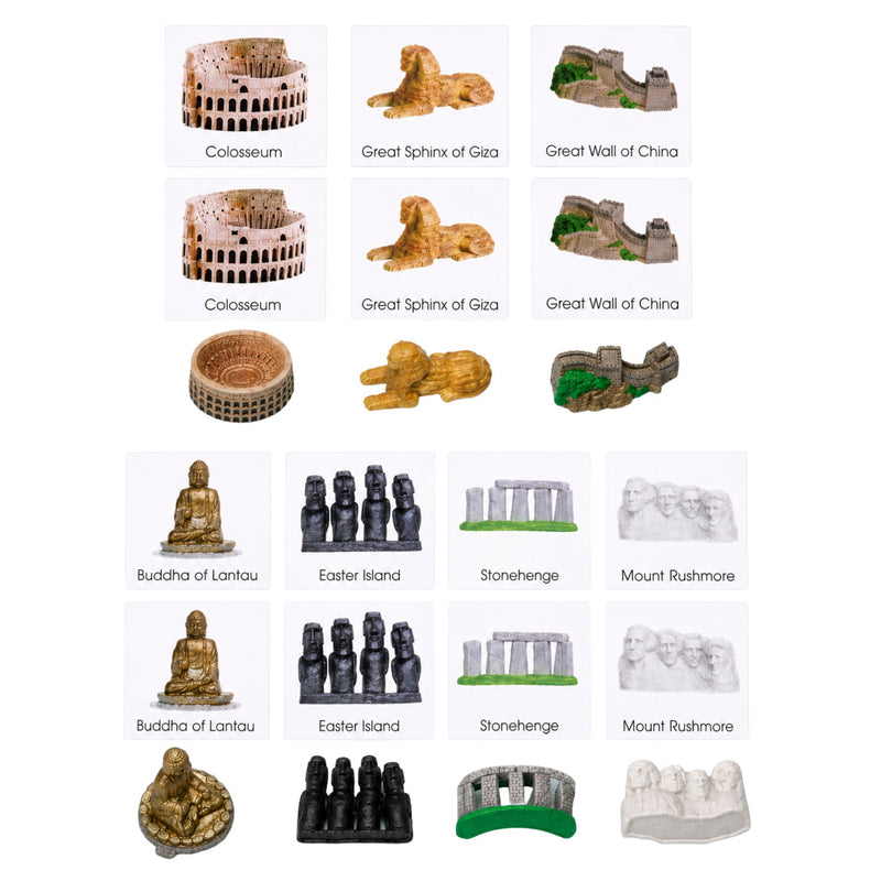 Around the World Landmarks Replicas Set 2 & Laminated 3-Part Cards