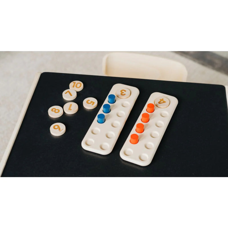 Wooden Ten Frame - Units and Numbers